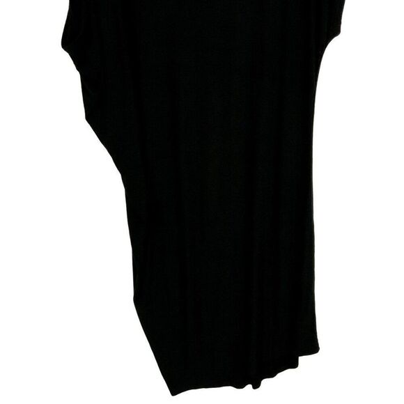 Athleta Draped Crew Dress in black, size medium, 93% Modal, 7% Spandex - Picture 6 of 15